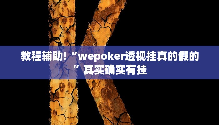 教程辅助!“wepoker透视挂真的假的”其实确实有挂