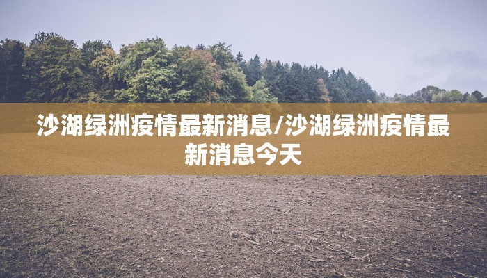 沙湖绿洲疫情最新消息/沙湖绿洲疫情最新消息今天