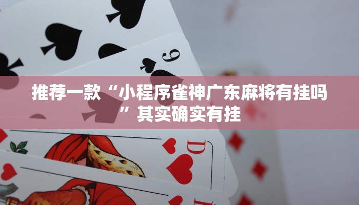 推荐一款“小程序雀神广东麻将有挂吗”其实确实有挂