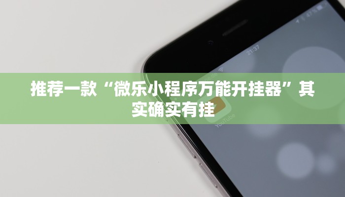 推荐一款“微乐小程序万能开挂器”其实确实有挂