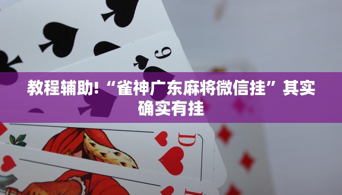 教程辅助!“雀神广东麻将微信挂”其实确实有挂