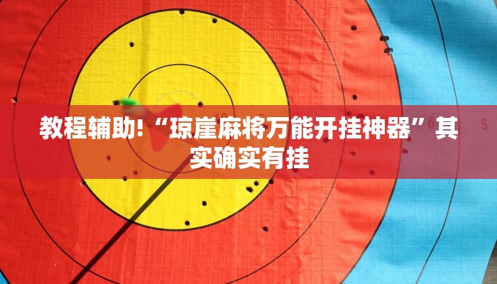 教程辅助!“琼崖麻将万能开挂神器”其实确实有挂