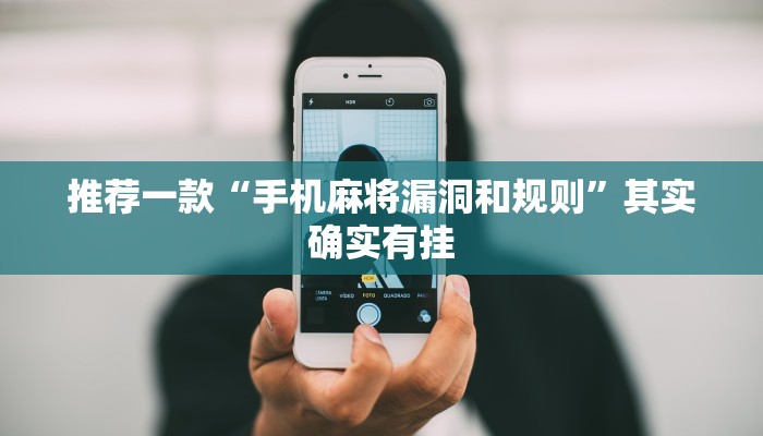 推荐一款“手机麻将漏洞和规则”其实确实有挂