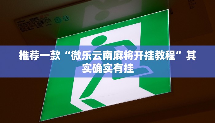 推荐一款“微乐云南麻将开挂教程”其实确实有挂