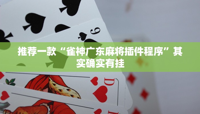 推荐一款“雀神广东麻将插件程序”其实确实有挂
