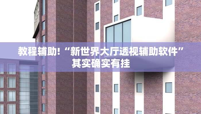 教程辅助!“新世界大厅透视辅助软件”其实确实有挂