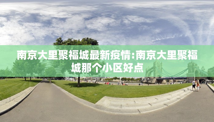 南京大里聚福城最新疫情:南京大里聚福城那个小区好点