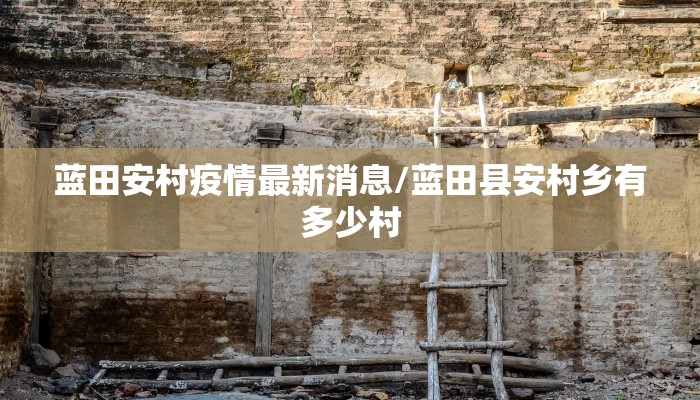 蓝田安村疫情最新消息/蓝田县安村乡有多少村