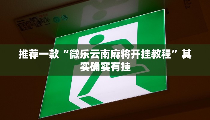 推荐一款“微乐云南麻将开挂教程”其实确实有挂